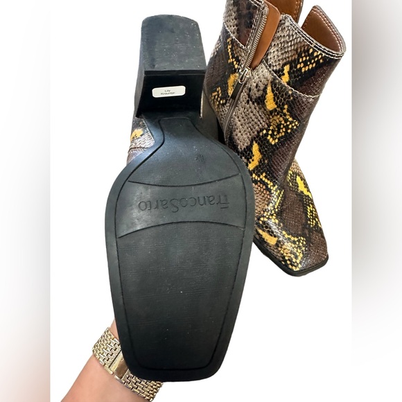 Franco Sarto snake print Booties Women Sz 8 - Picture 4 of 6